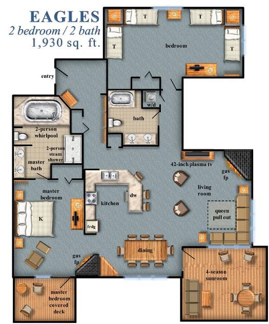 Eagles 2-bedroom floor plan